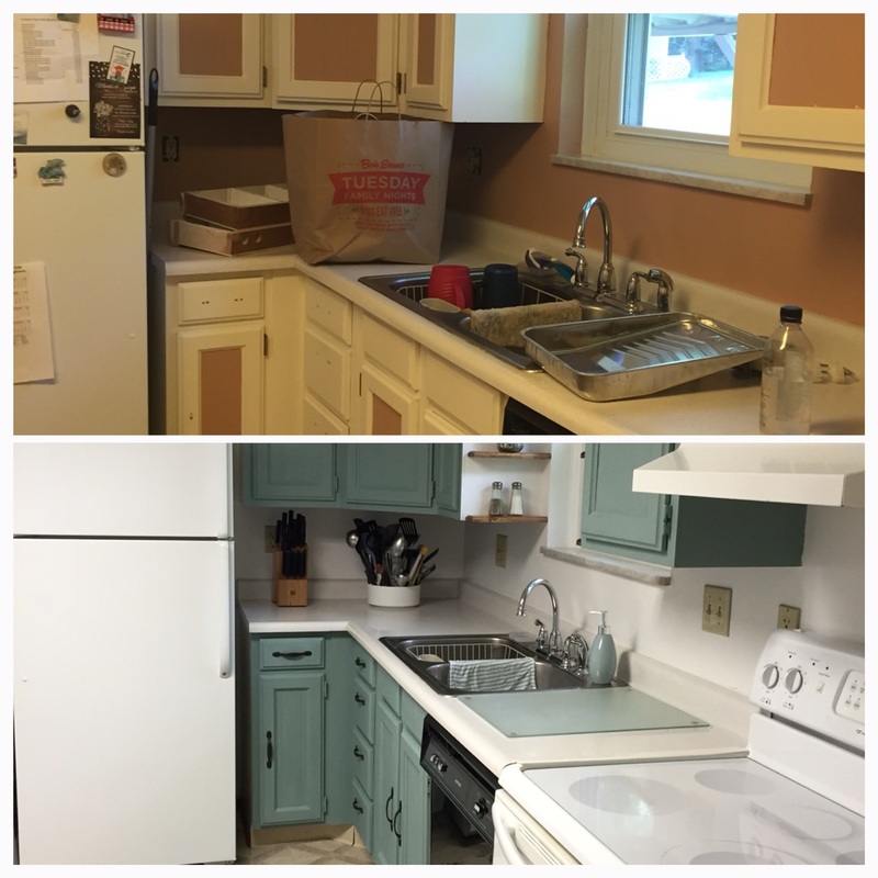 Cheap kitchen makeover before and after