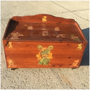 Vintage Wood Toy Box