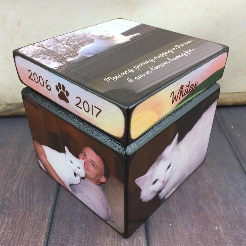 cat urn with pictures