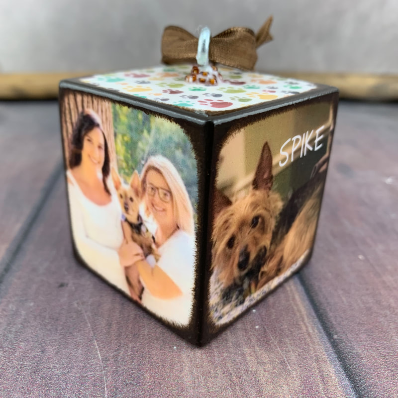 personalized photo dog ornament 