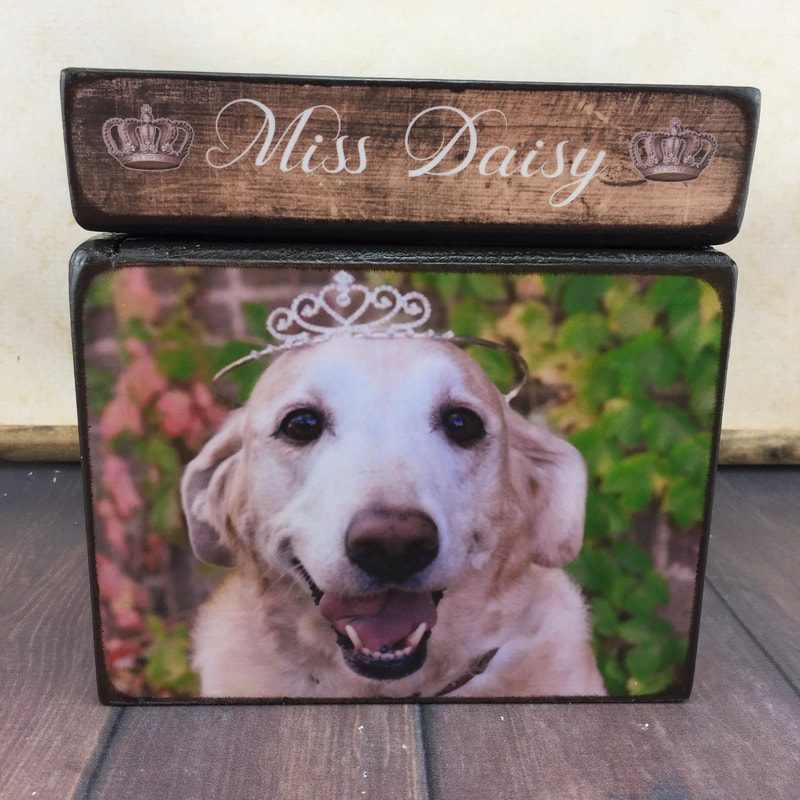 custom pet urn with pictures